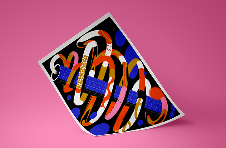 Karan Singh and Zuzanna Rogatty design a typographic patterned poster which "slowly reveals itself"