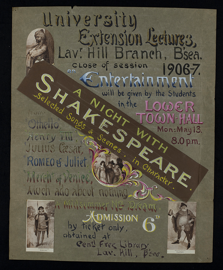 BatterseaArtsCentre-PosterArchive-1907-ANightwithShakespeare-GraphicDesign-itsnicethat.png