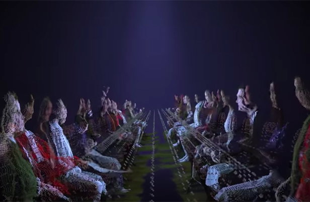 An AI machine directed the Rag and Bone's “A Last Supper” catwalk show