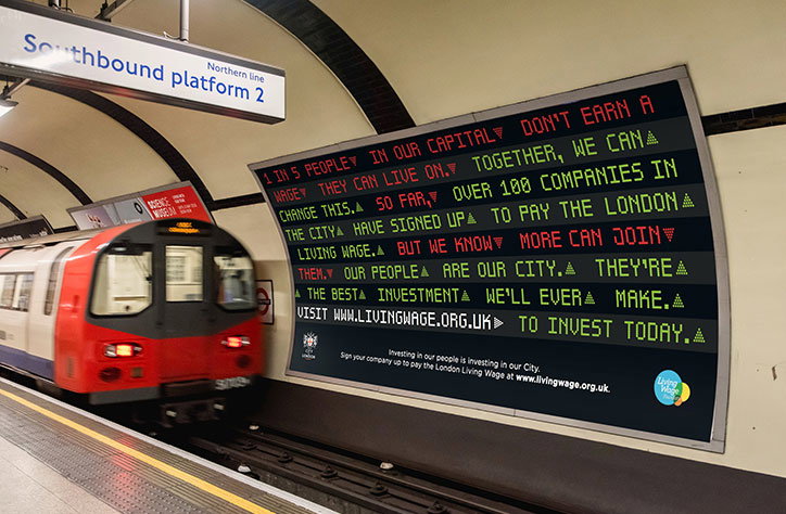 Creature’s City of London Corporation campaign encourages firms to pay London Living Wage