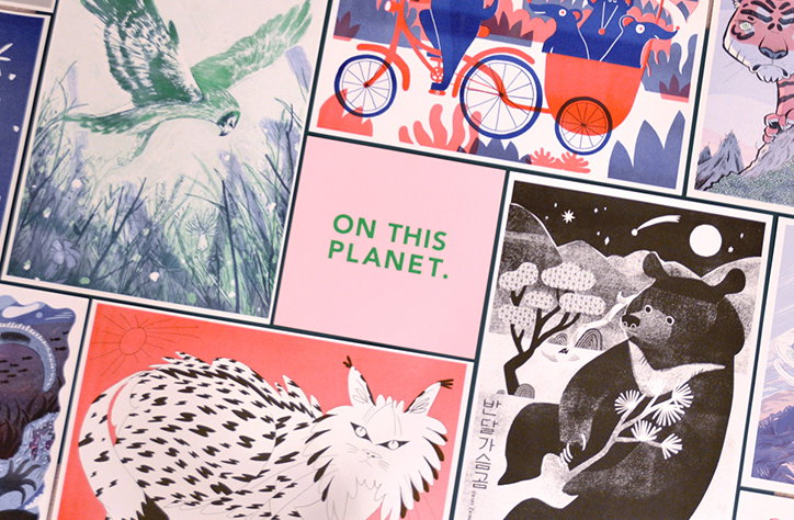 On This Planet is an illustration exhibition combatting wildlife habitat loss