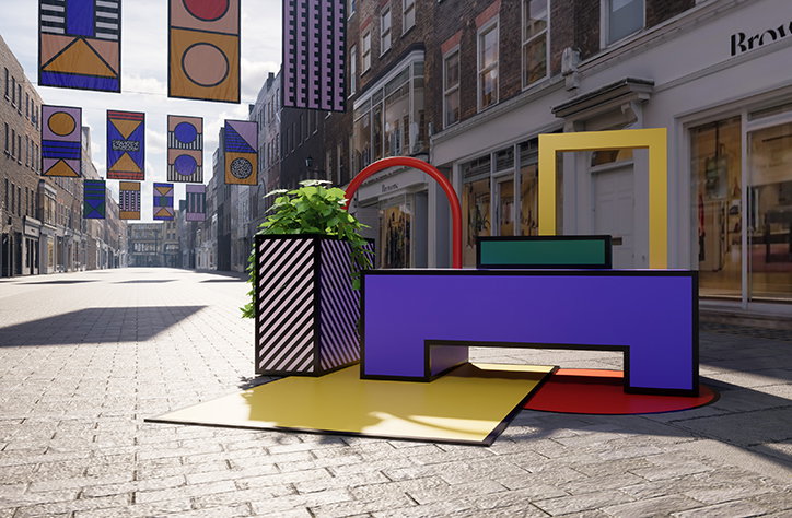 Camille Walala to turn Mayfair street into an “open-air living room” for London Design Festival