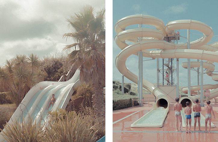 Relive the nostalgia of long summers in Franck Bohbot’s pastel photos of French waterparks