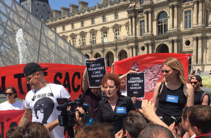 Nan Goldin stages anti-Sackler protest outside the Louvre