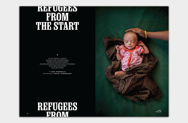 A borderless world is conveyed through design in National Geographic’s Migration issue
