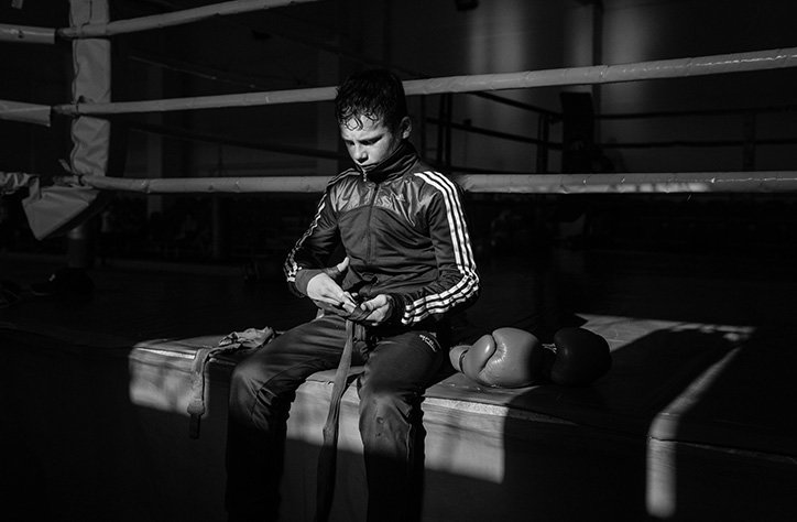 Photographer Joe Newman documents a boxing gym for young people in a Ukrainian war zone