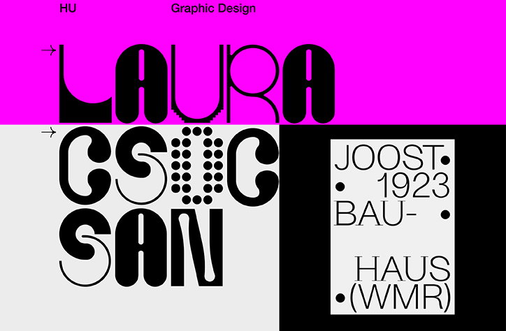 Laura Csocsán's typefaces are the product of rational thinking, executed with personality