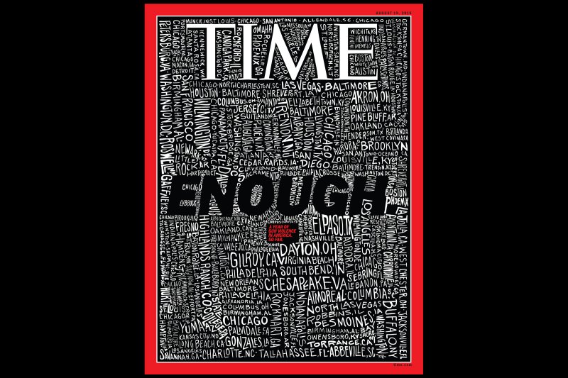 Time Magazine demands an end to mass shootings with cover by artist John Mavroudis