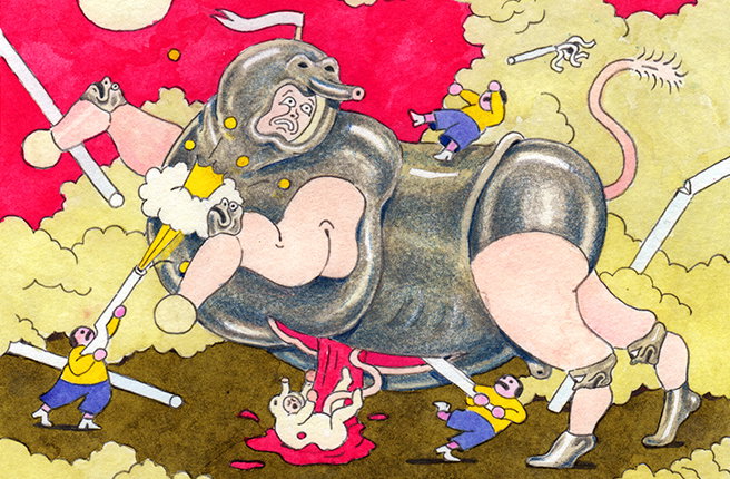 Samuel Bas contrasts creepy with cute in his vibrant illustrations