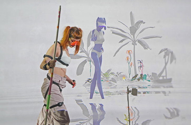 Anti-Gone is a mixed reality performance set in a post-climate change world