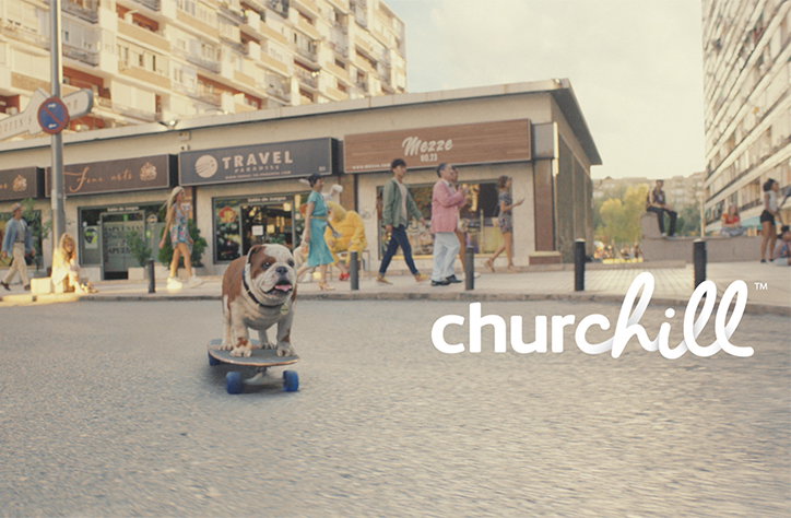 Skateboarding dogs and an invitation to “chill”: it’s the Churchill rebrand