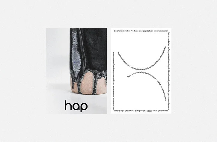 Abracradama studio designs a crafty and tonal identity for Hap ceramics