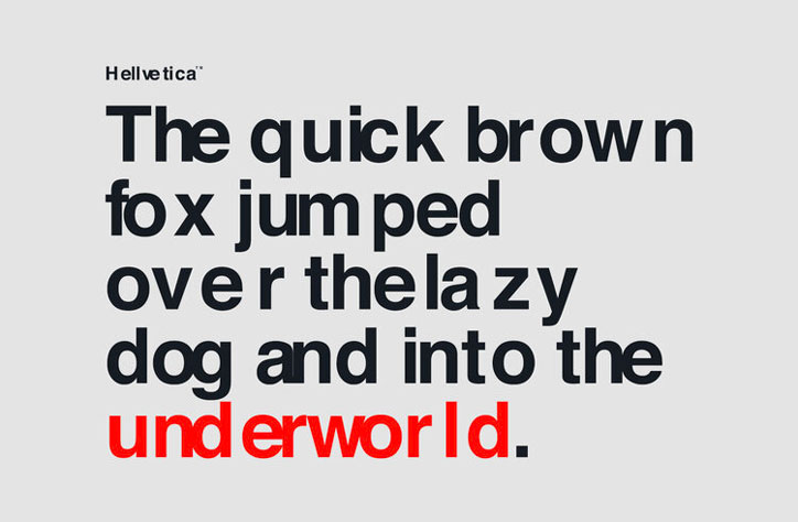 Hellvetica typeface terrifies graphic designers with blood-curdling kerning