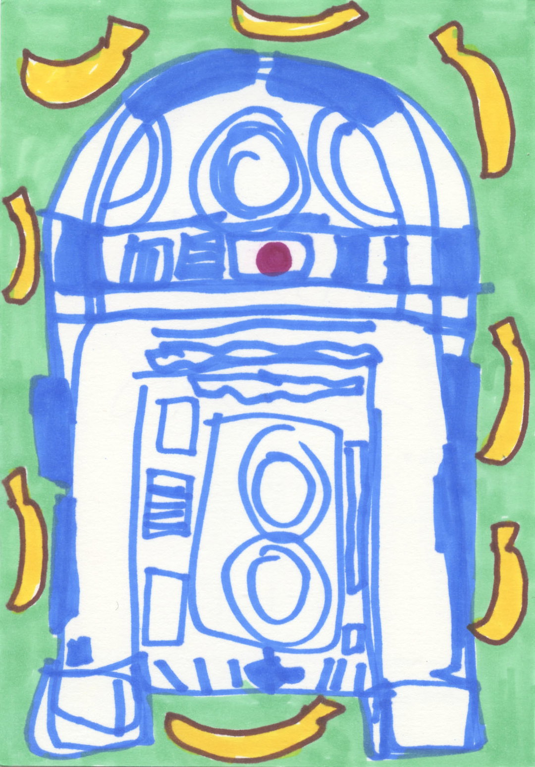 Katherine-Bernhardt-R2D2-on-a-postcard-auction-art-itsnicethat.jpg