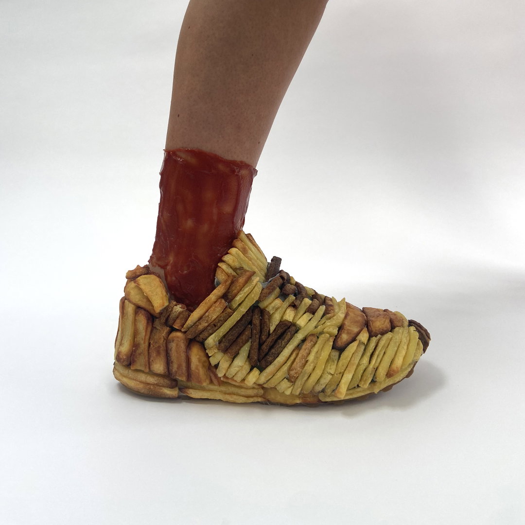Savoury shoes and chess made of cheese: Saskia Martindale reimagines everyday snacks for otherworldly props and sets
