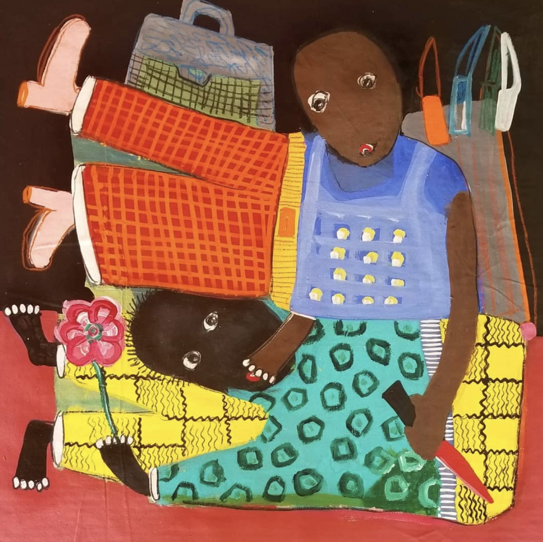 Adjaratou Ouedraogo, Le Faux Ami, 2020, Acrylic on canvas_art_exhibition_itsnicethat.jpeg