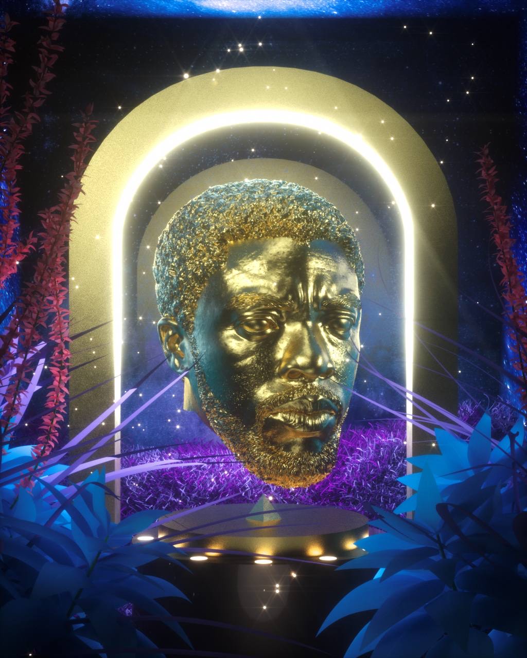 Chadwick Boseman memorialised in Andre Oshea’s NFT artwork for Oscars, yet denied posthumous award