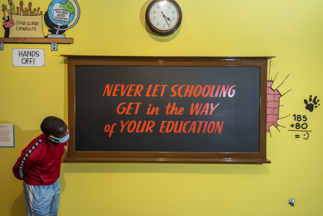 ‘Blackboard’ by Ruth Ewan, 2021, for Beano The Art of Breaking the Rules at Somerset House, London (c) Stephen Chung for Somerset House.JPG