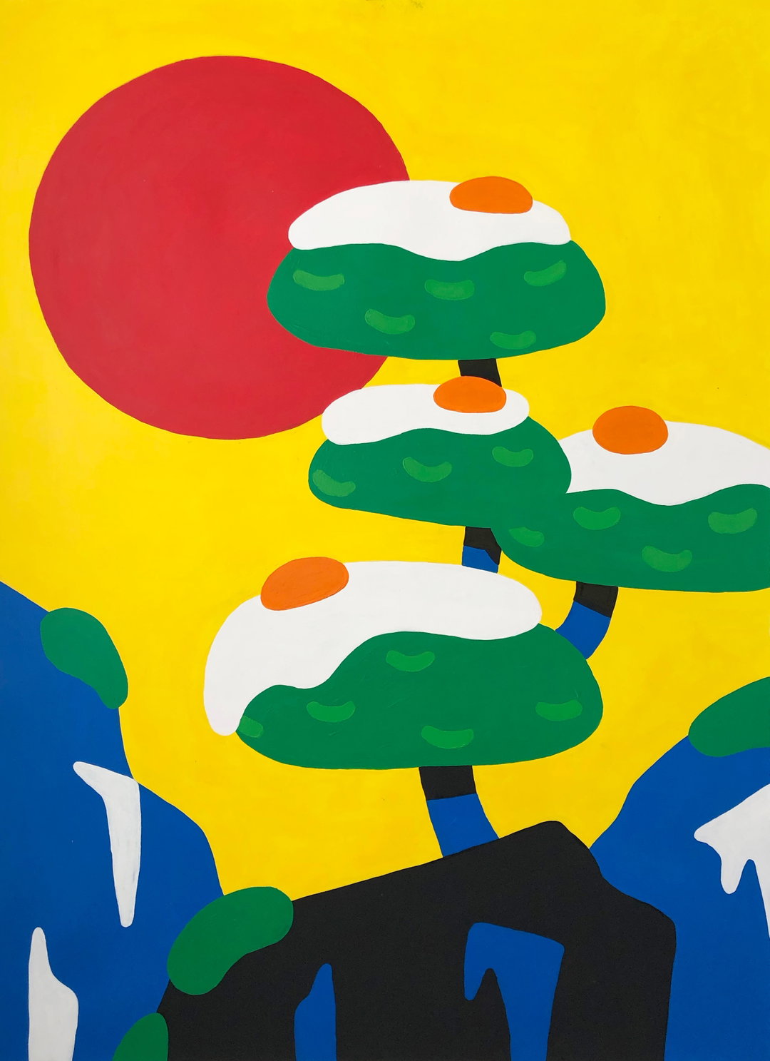 Cha’s exuberant paintings are inspired by food, mixed heritage and retro kids TV sets