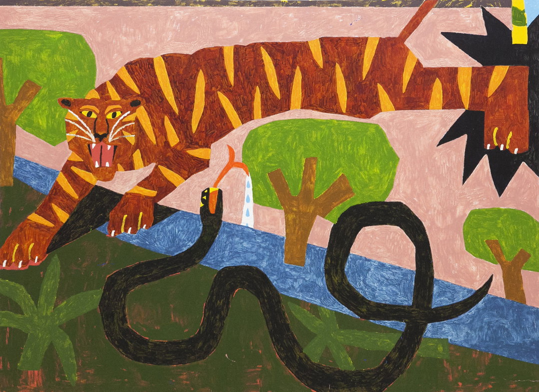 CannonDill-TigerandSnakeInTheGarden-Art-itsnicethat.jpg