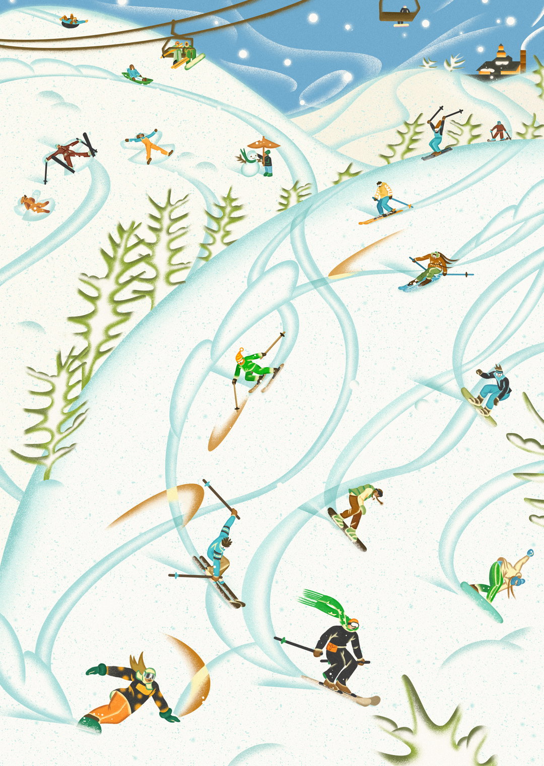 Life is in constant motion in Chiara Xie’s kinetic and flowing illustrations