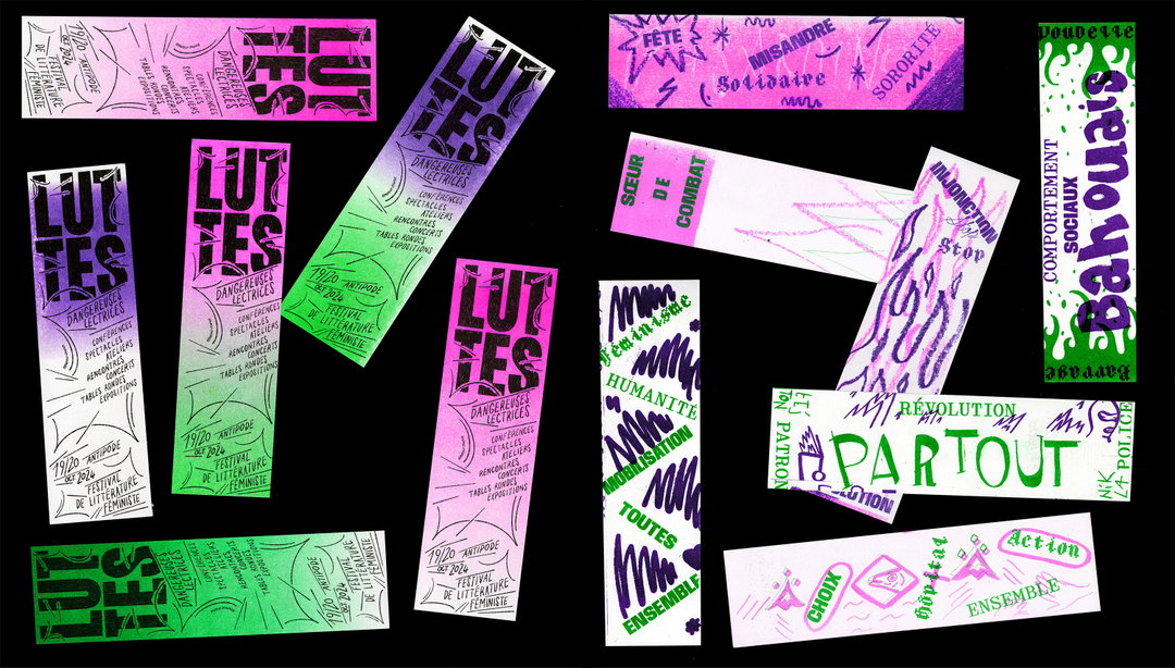 Explosive compositions and type built by women: Meet the French design collective Retour Chariot