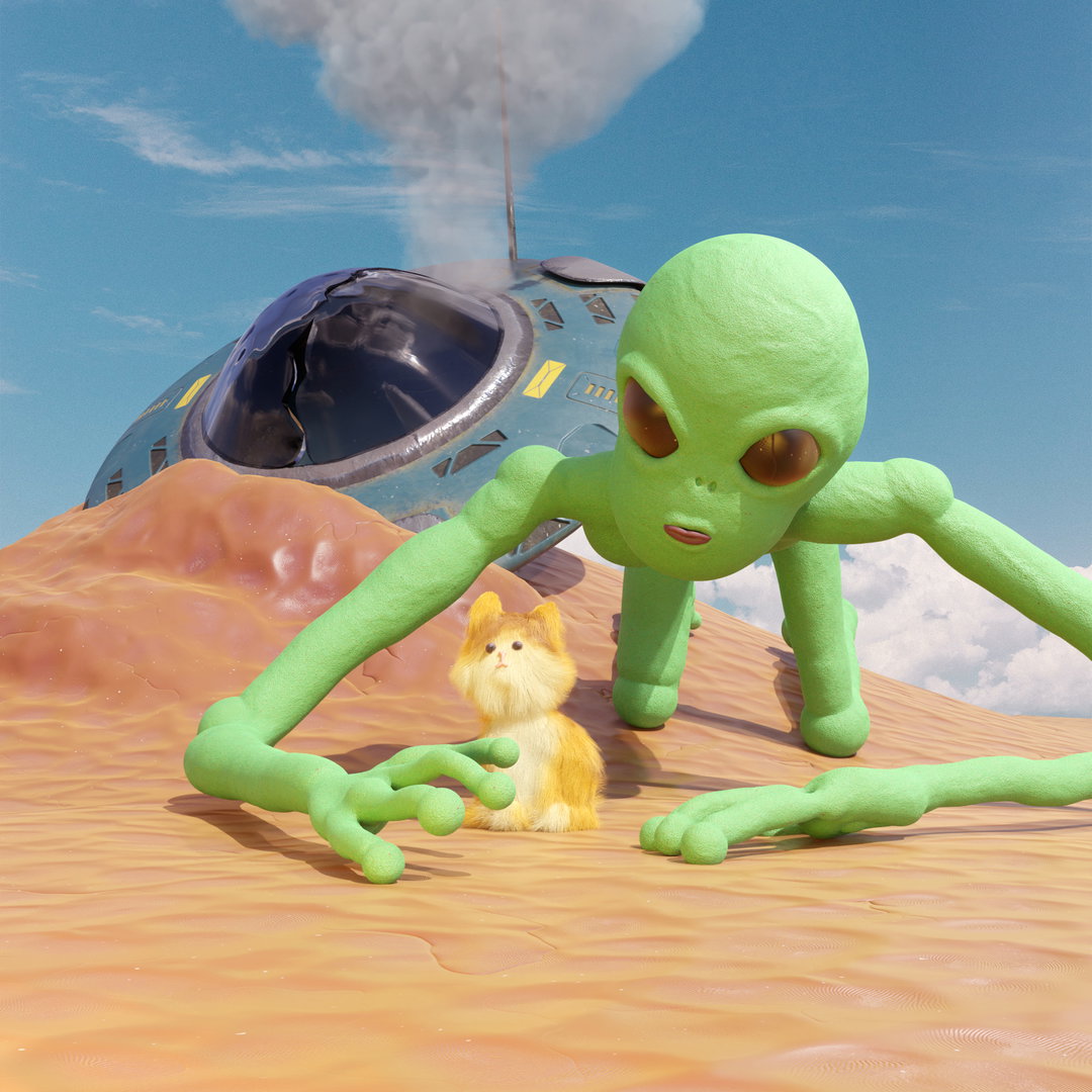 Damo_alien and the cat_itsnicethat.jpg