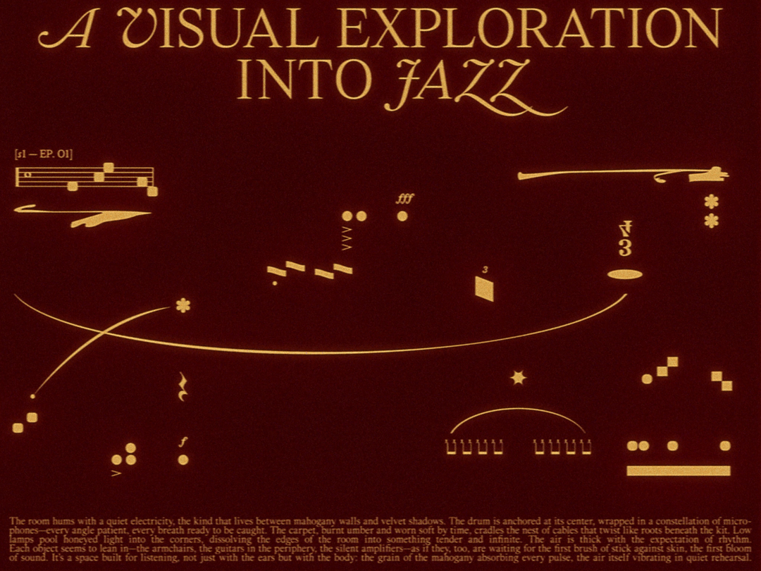 This music video captures the spirit of jazz drumming with musical glyphs and a fuzzy film style