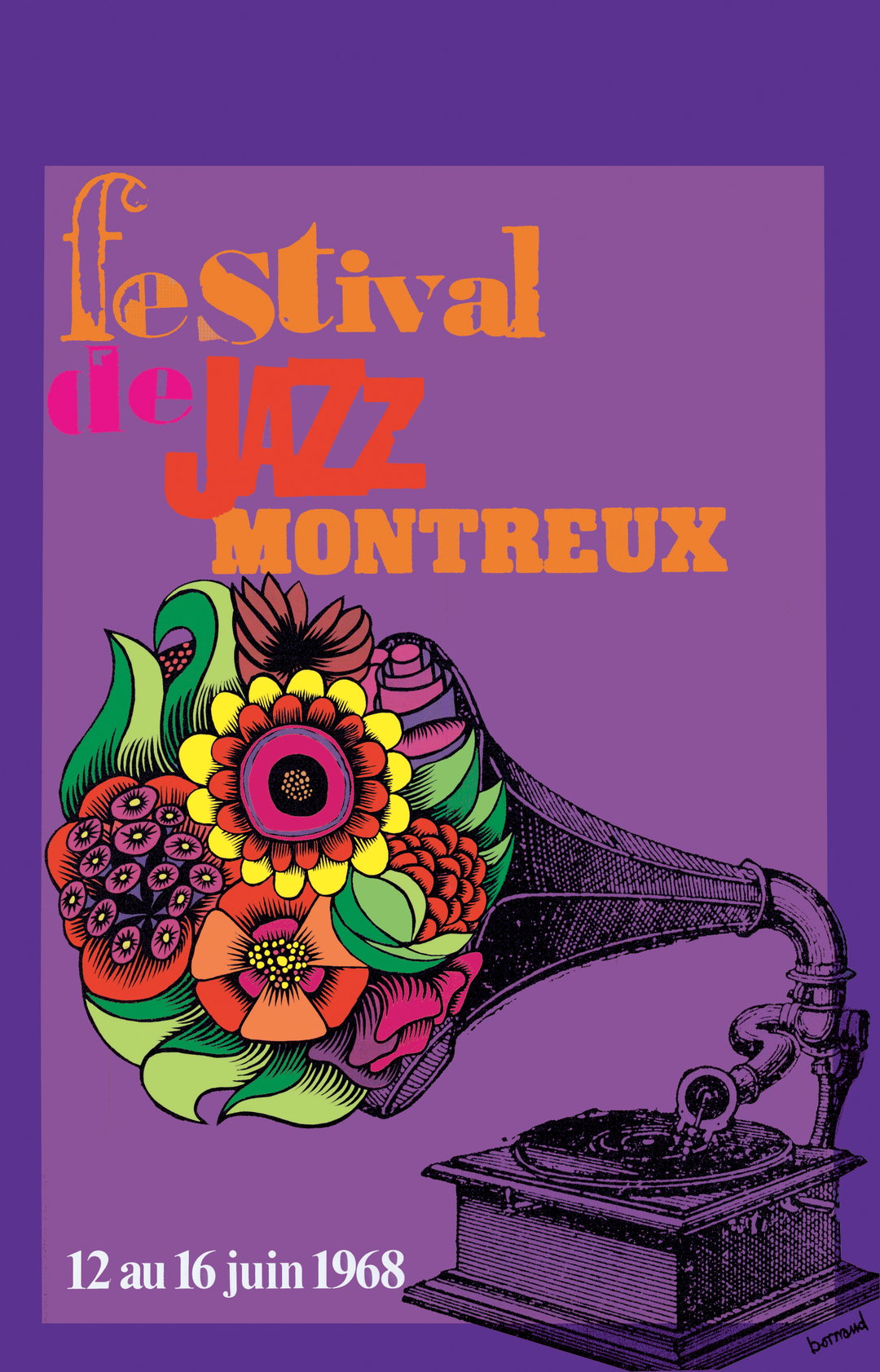 Fondation du Festival de Jazz de Montreux © 1968 - Artwork by Roger Bornand_poster graphic design itsnicethat.jpg