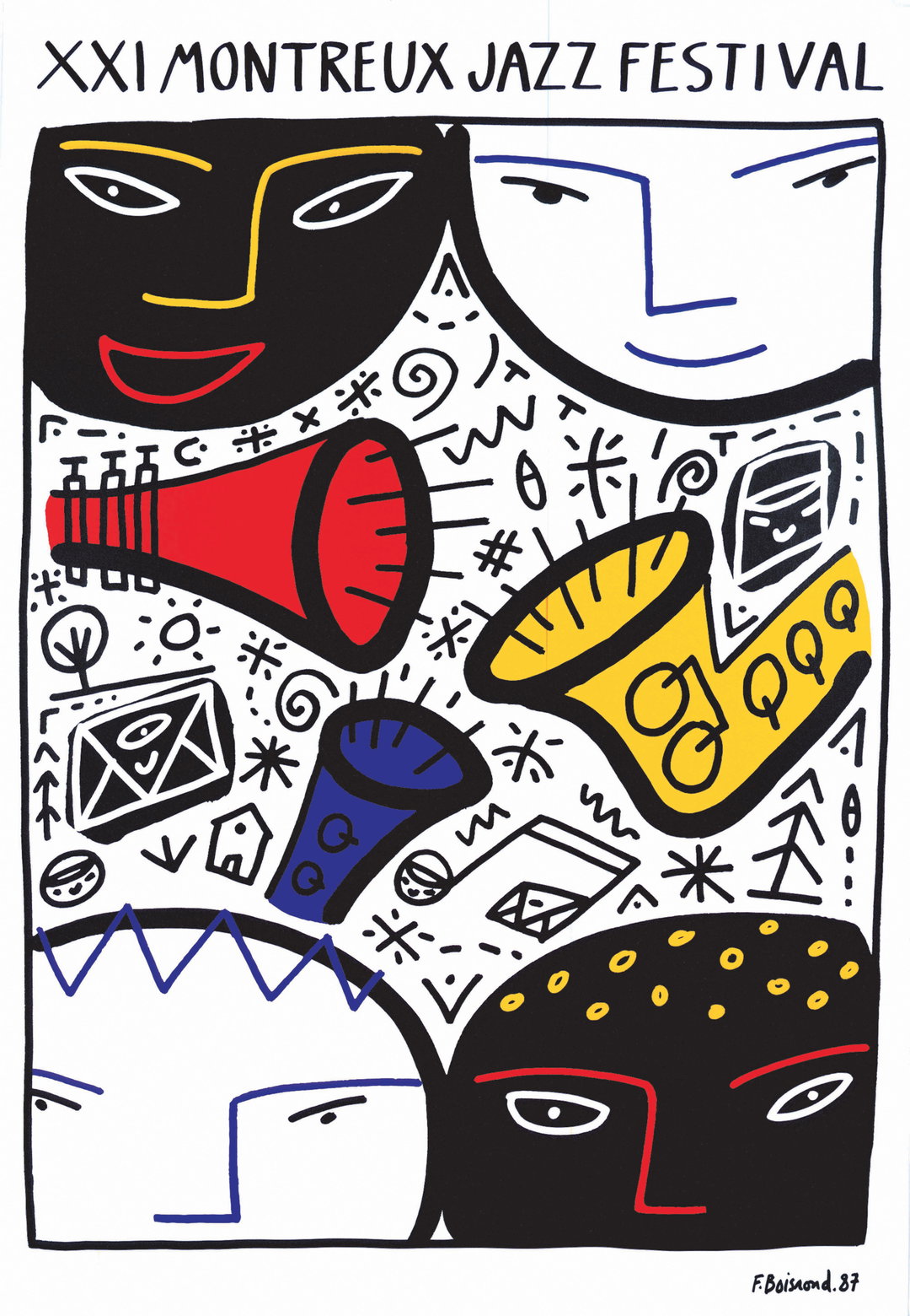 Fondation du Festival de Jazz de Montreux © 1987 - Artwork by François Boisrond (1)_poster graphic design itsnicethat.jpg