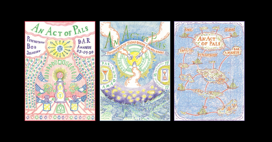 Gvidas Pakarklis the graduates 2020 illustration itsnicethat features_03_fullwidth_Posters-for-an-Act-of-Pals-fromlefttoright-Magic_Map_Rock,paper,scissors.jpg
