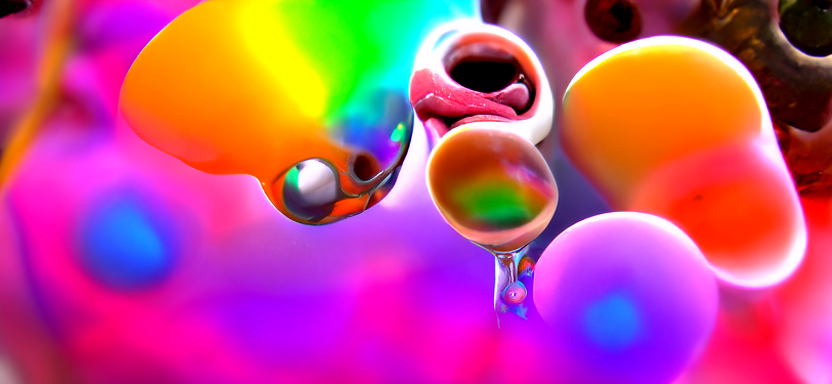 HD render of bubbles and human tongues iridescent colors in the style of Pablo Amaringo [Disco Diffusion v5 Turbo Smooth ViT-B32 V1396005036 (1).png