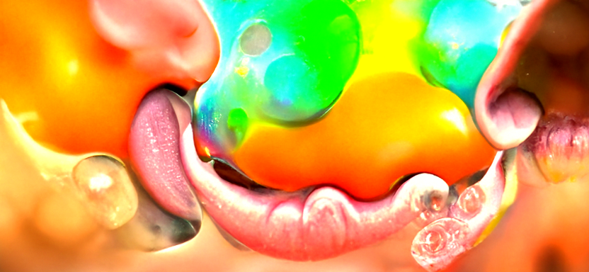 HD render of bubbles and human tongues iridescent colors in the style of Pablo Amaringo [Disco Diffusion v5 Turbo Smooth ViT-B32 V1866270248 (1).png