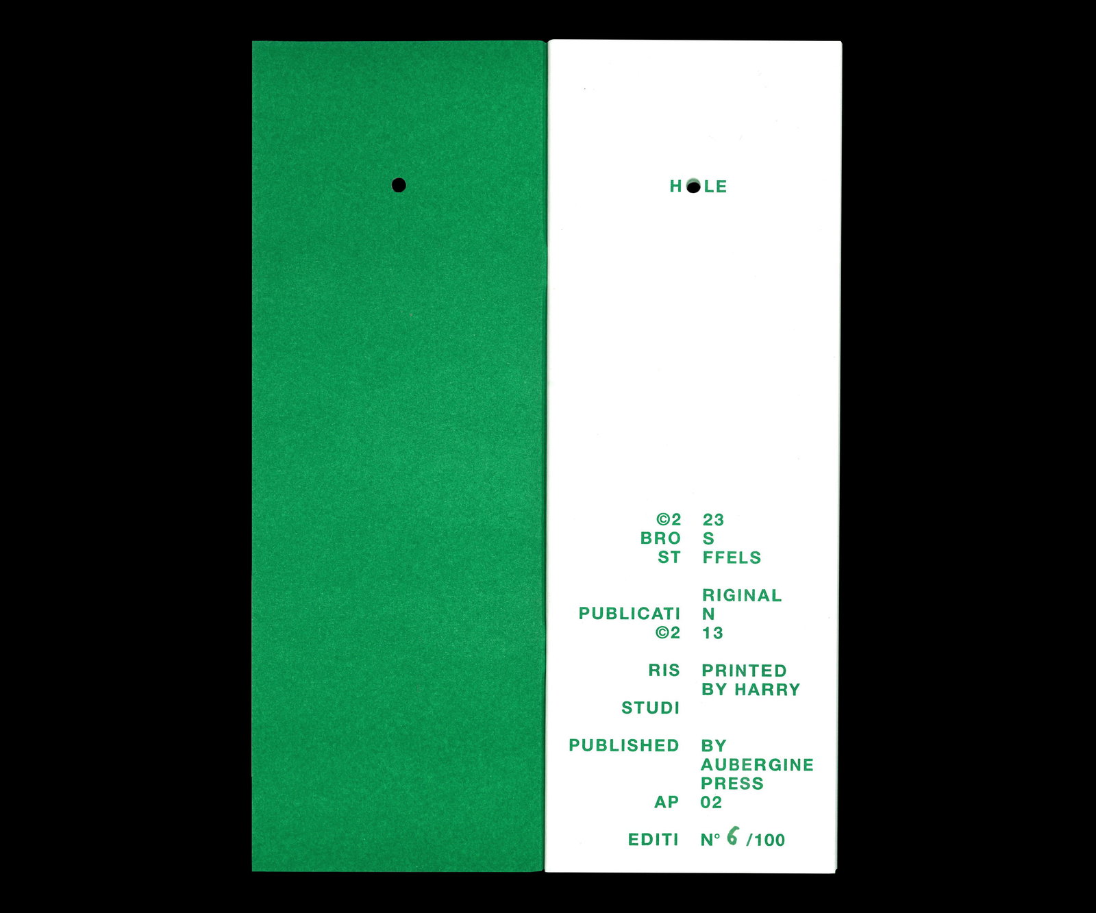 アート・デザイン・音楽 Hiroshi Iguchi zine Holes Hole zine is the product of Broos Stoffels' mini golf obsession