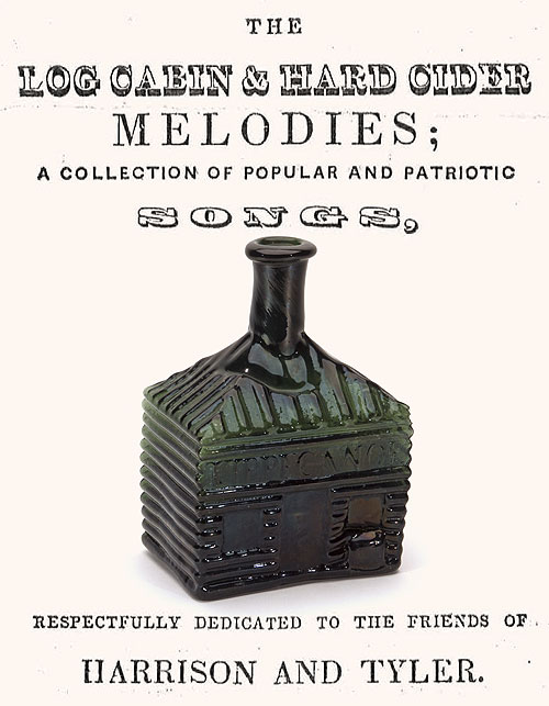 Harrison Log Cabin, 1840_elizabeth goodspeed political merch itsnicethat.jpg