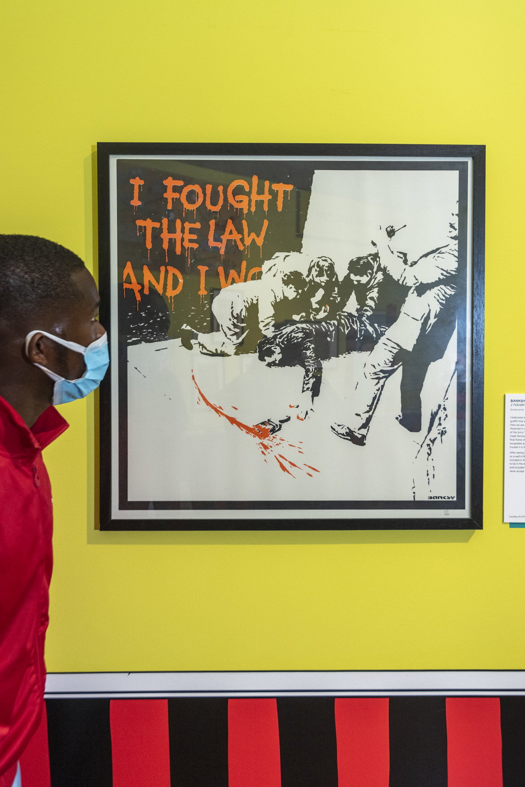 'I Fought the Law and Won' by Banksy, 2004 as part of Beano The Art of Breaking the Rules at Somerset House, London (c) Stephen Chung for Somerset House.JPG