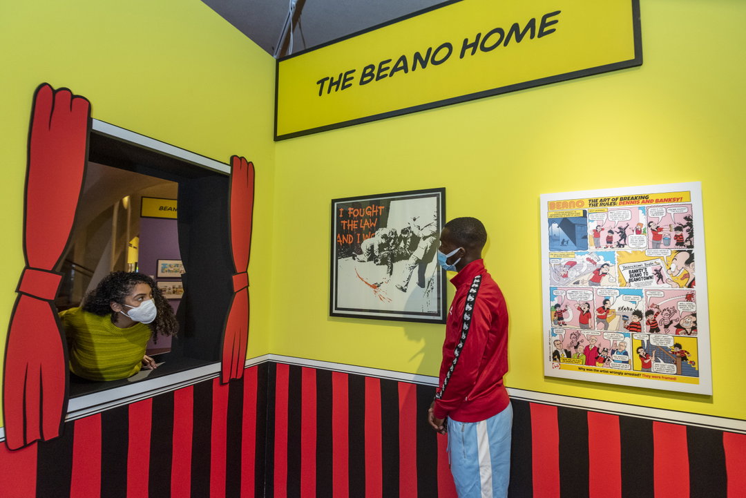 'I Fought the Law and Won' by Banksy, 2004 at Beano The Art of Breaking the Rules at Somerset House, London (c) Stephen Chung for Somerset House.JPG