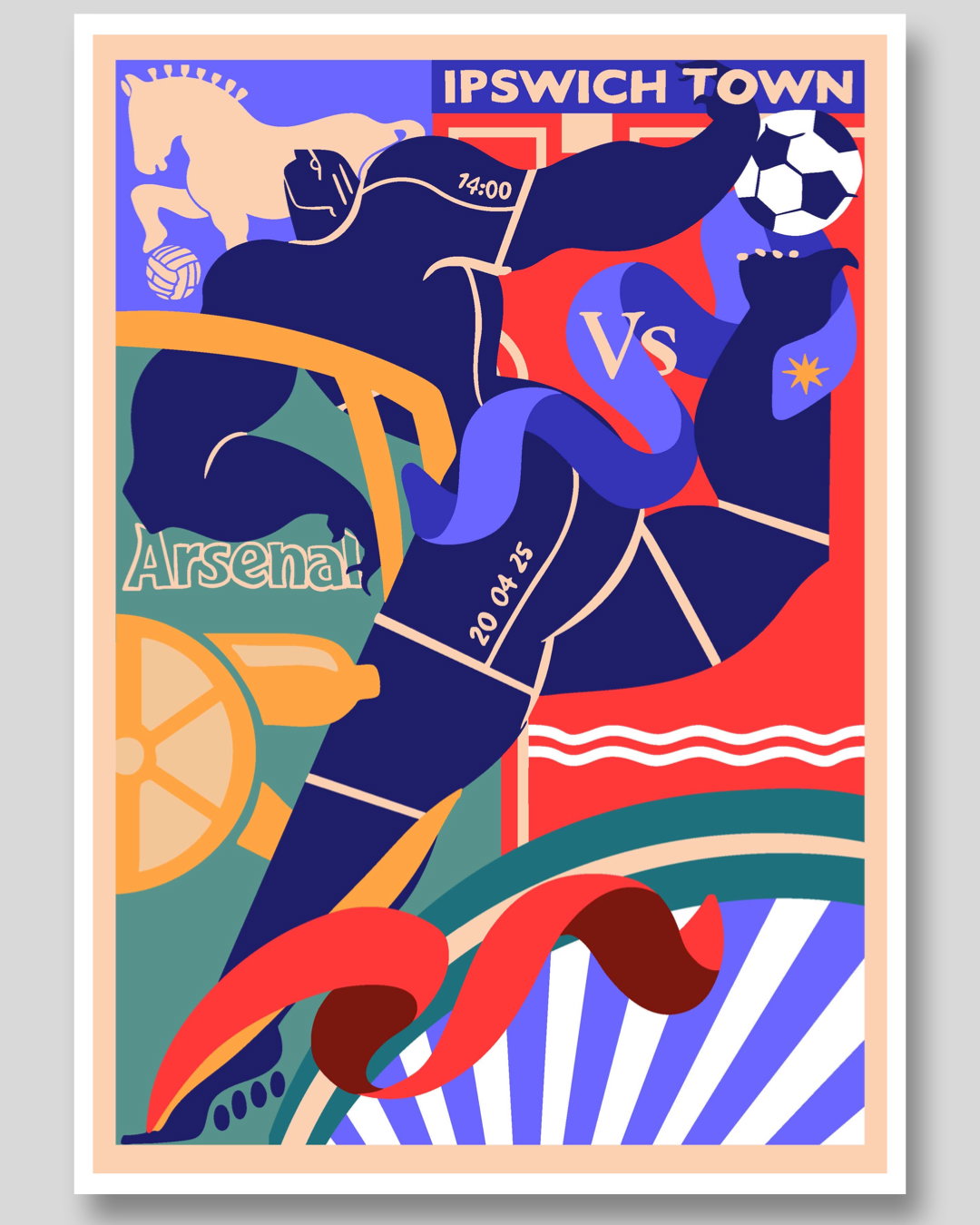 19 artists created gig-style posters for every home match of Ipswich Town’s last season
