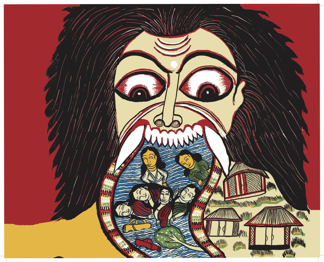 Joydeb and Moyna Chitrakar - Art_Text from the book Tsunami. Copyright © Tara Books Pvt Ltd, Chennai, India.jpg