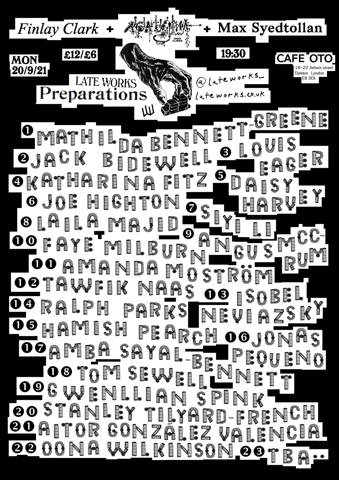 Late Works_ Preparations Lineup Poster.png