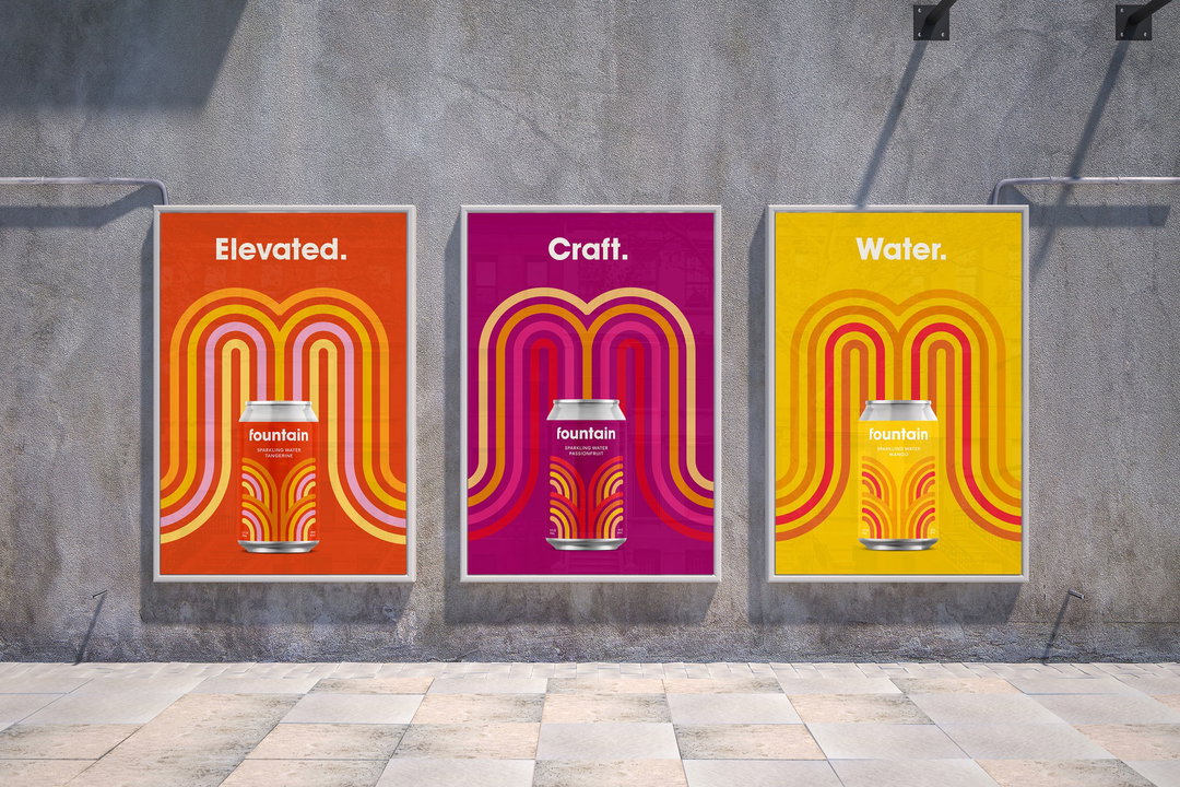 Pentagram injects “youthfulness and fun” into identity for new CBD water, Fountain
