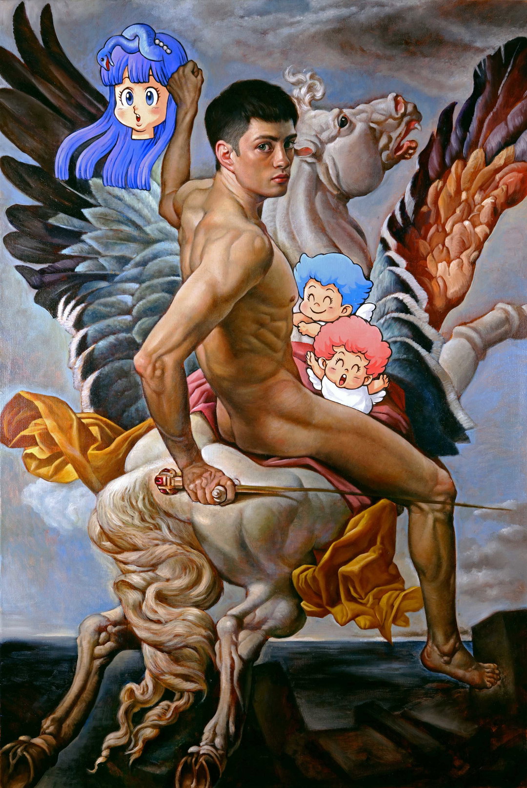Naruki Kukita Matt-Rides-Pegasus,54x36-inchesm-oil-on-linen,-2021-.jpg