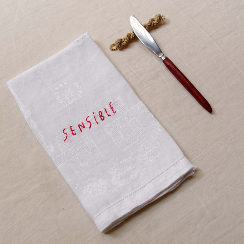 Red Word Napkin Set