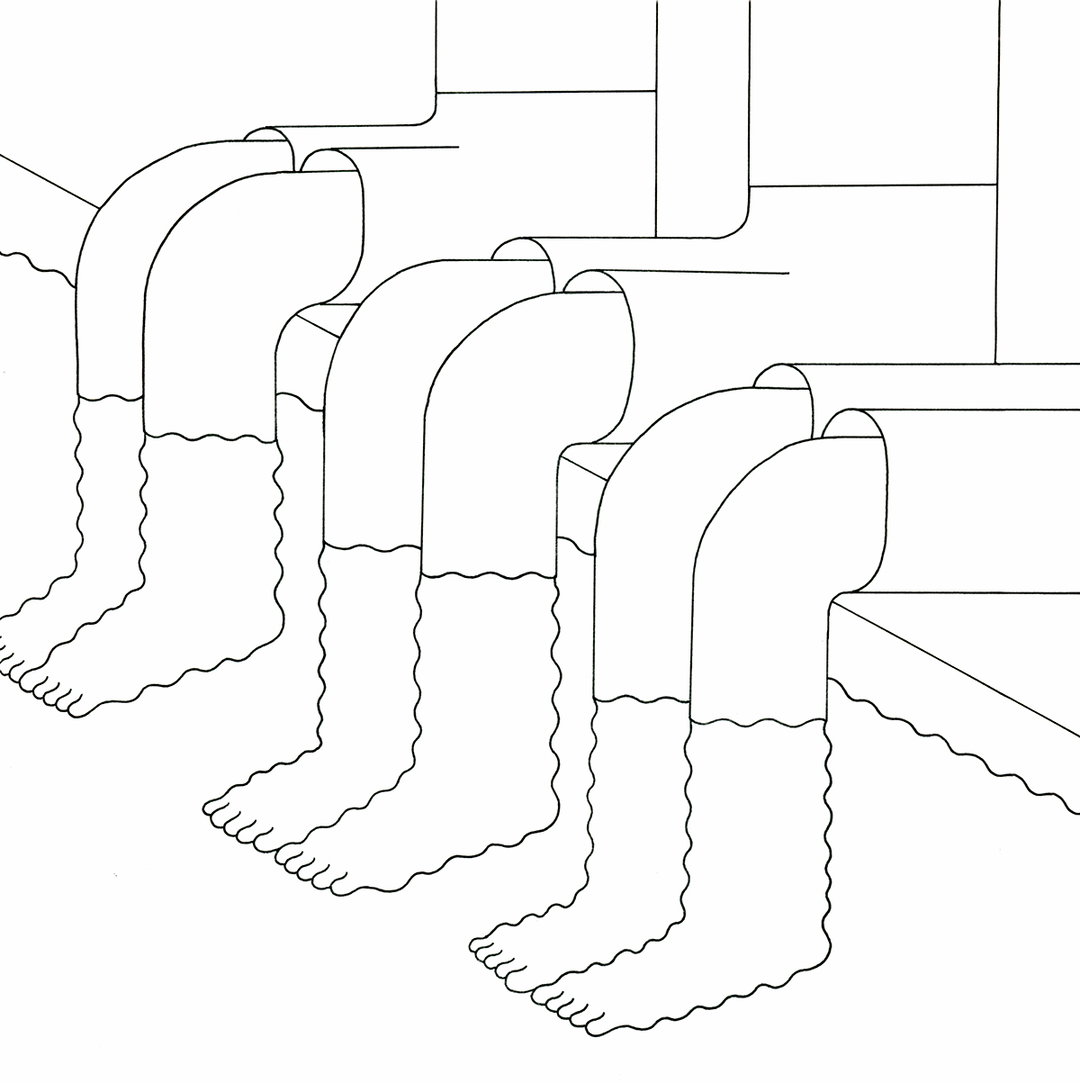 Chiaki Kobayashi’s wavy lines make for calming illustrative works