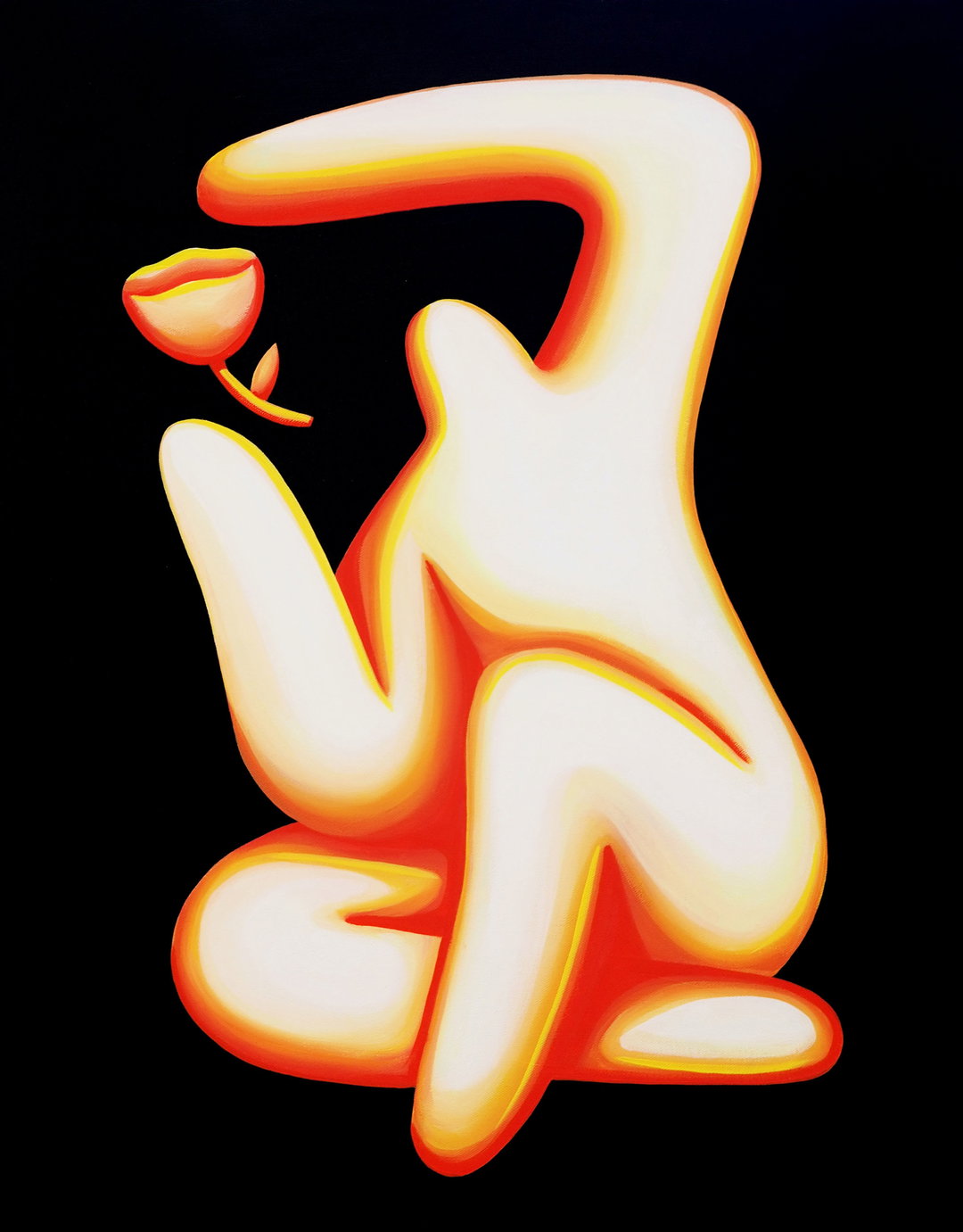 Jocelyn Tsaih Painting_FireStartsToBurn_2021 illustration itsnicethat.jpg