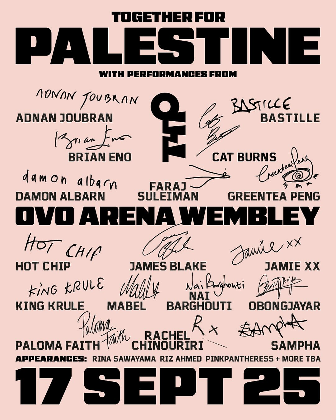 Samar Maakaroun’s identity for Together for Palestine applies the visual language of petitions
