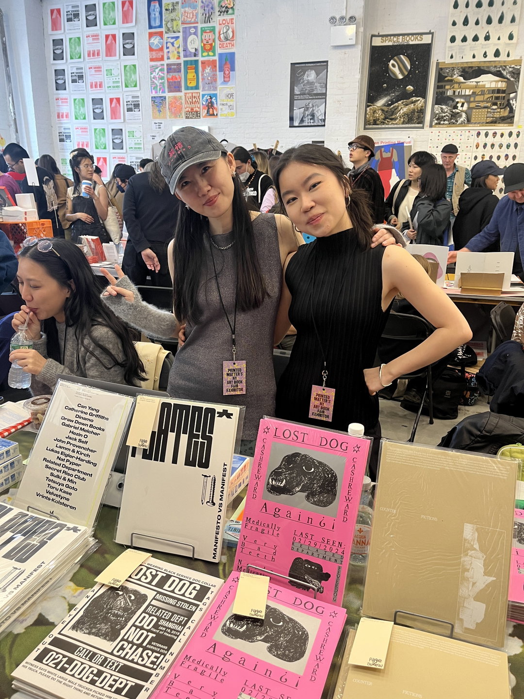 Scarlett Xin Meng and Joyce Ho (one of my students at RISD!) at the Related Department and Page Bureau booth copy.jpg