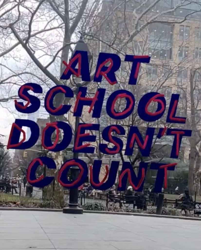 Join Rajshree Saraf as she plasters angsty AR typography posters all over the streets of New York