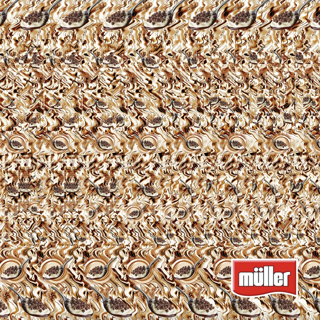 Müller ad brings back the 90s fad of Magic Eye illusions