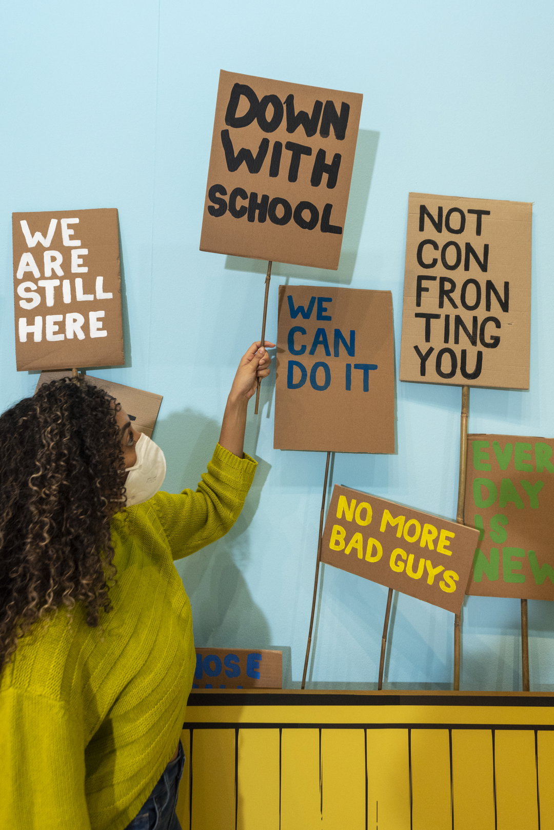 Sign painting for ‘Beano The Art of Breaking the Rules’ by Peter Liversidge, Somerset House, 2021, London (c) Stephen Chung for Somerset House 2.JPG